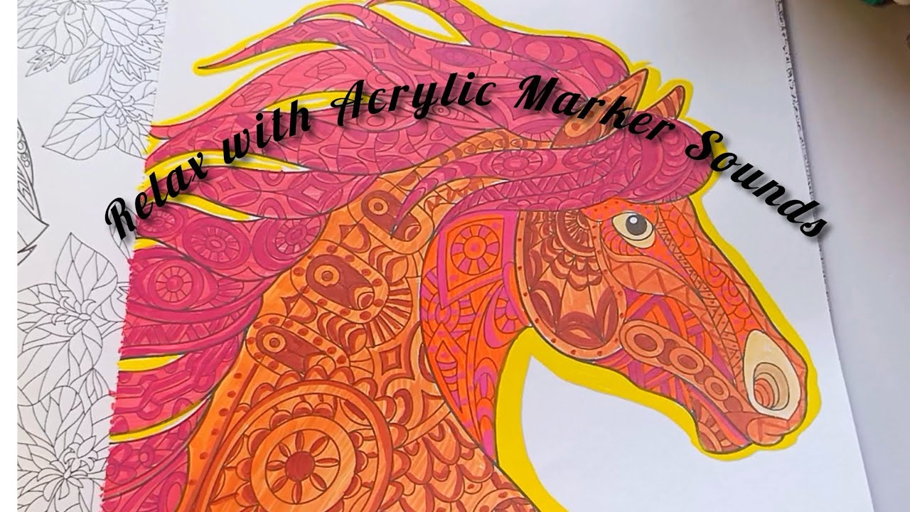 Relax with Acrylic Markers | Satisfying Coloring