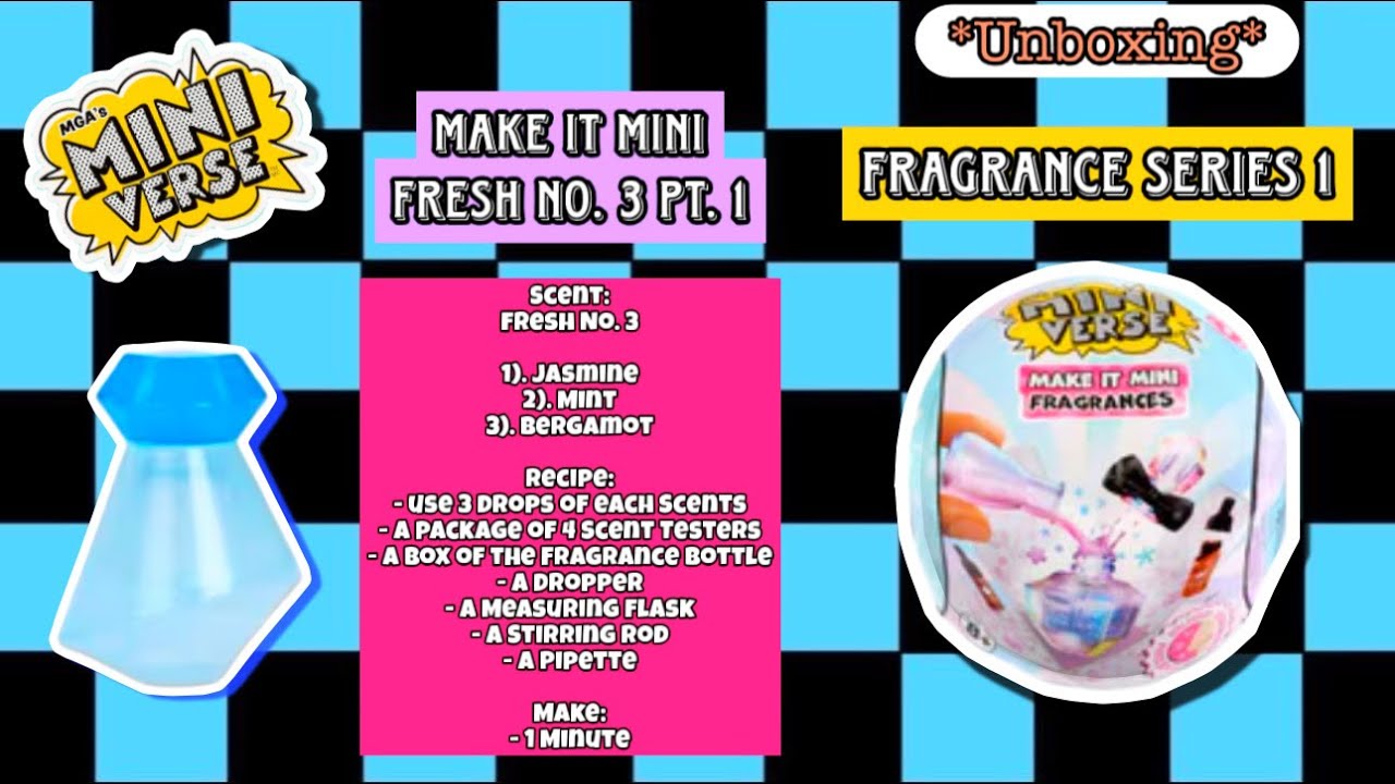 Watch Me! Open Miniverse NEW Fragrance ￼Make It Mini Fresh No. 3 Series 1|Adult Collector
