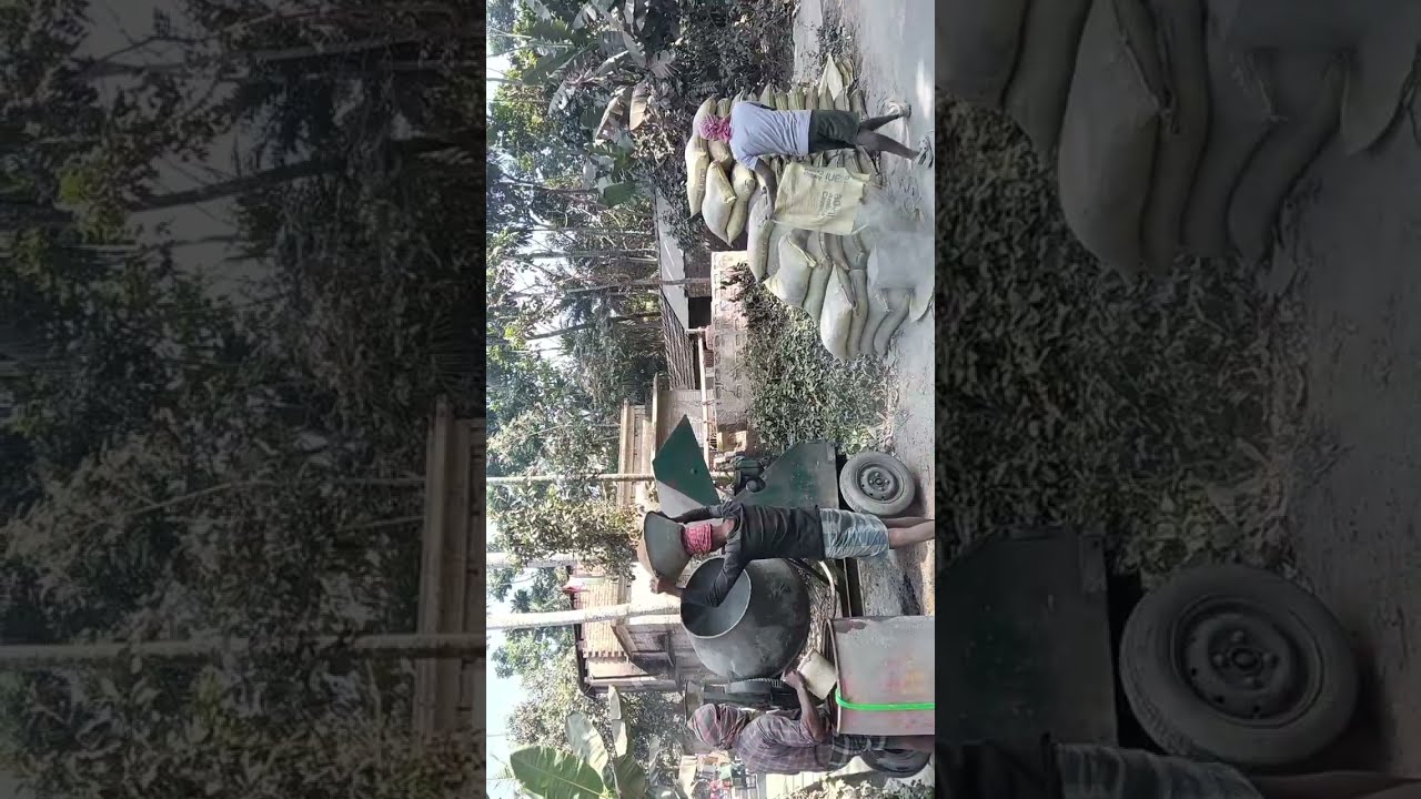 গ্রামের রাস্তা তৈরী হচ্ছে। #viral #foryou #minivlog #villagelife 
