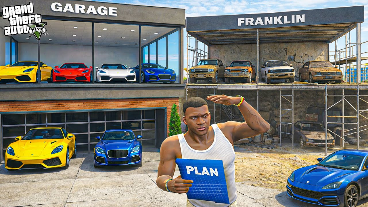 Franklin CONSTRUIT Le Garage LE PLUS CHER au-dessus de Sa Maison sur GTA 5 | GTA 5 Mods