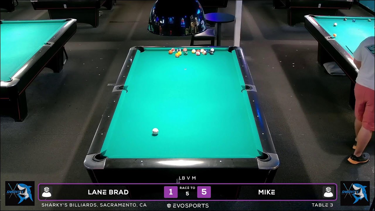 LANE BRAD vs MIKE - SHARKY'S BILLIARDS - TABLE 3 | EvoSports