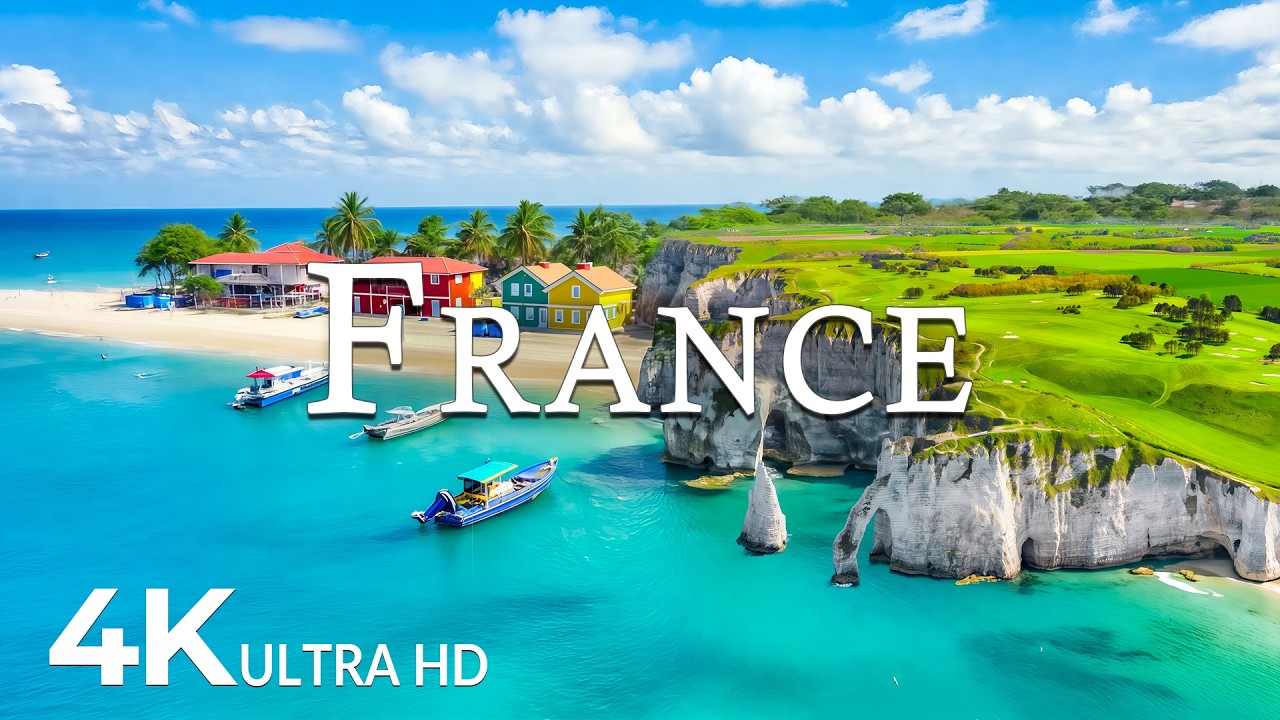 FLYING OVER FRANCE (4K UHD) &ndash; Soothing Music Along With Beautiful Nature Video - 4K Video UHD #6