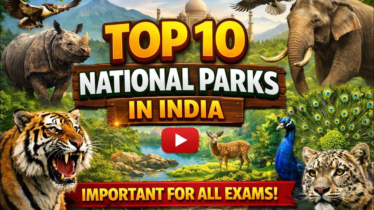 Top 10 National Parks in India 2026 | GK for SSC, UPSC, JKSSB, Banking Exams #exam #upsc 