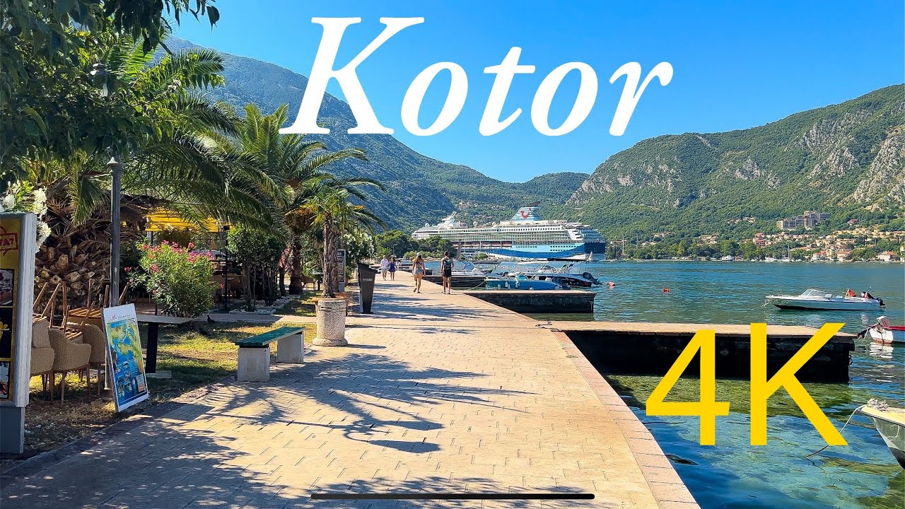 Котор Черногория 🇲🇪 Пешеходная экскурсия по побережью 4K
