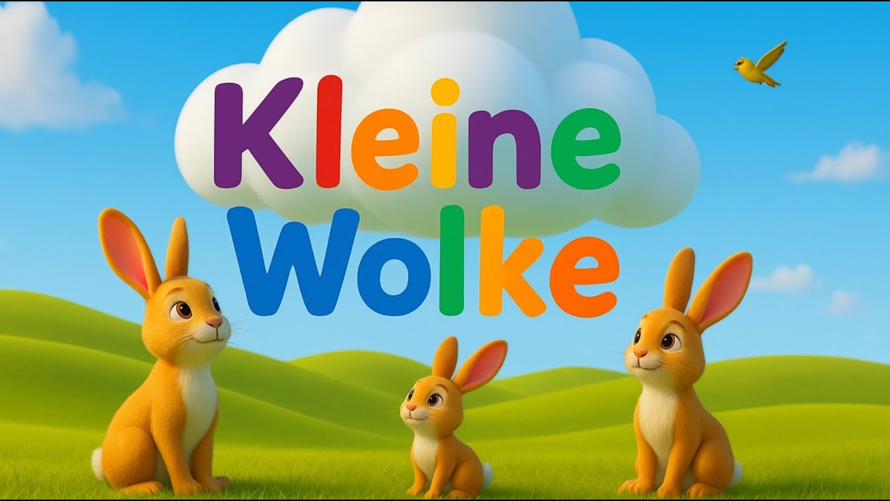 Kleine Wolke 🎶 🌤 Kinderlied Mitsingen Einschlaflied Happy Song 🎶 🌤