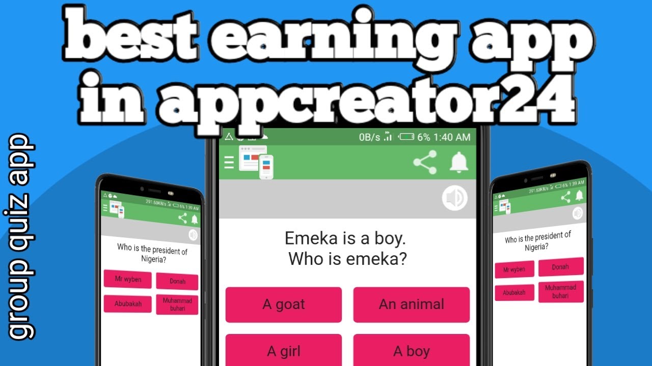 App creator 24 || App creator 24 tutorial || quize app in appcreator24 and earn money with admob
