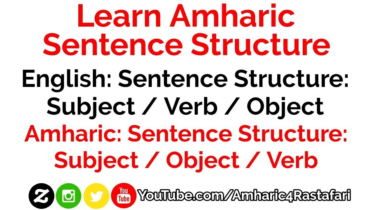 Learn Amharic Sentence Structure! (Grammar)