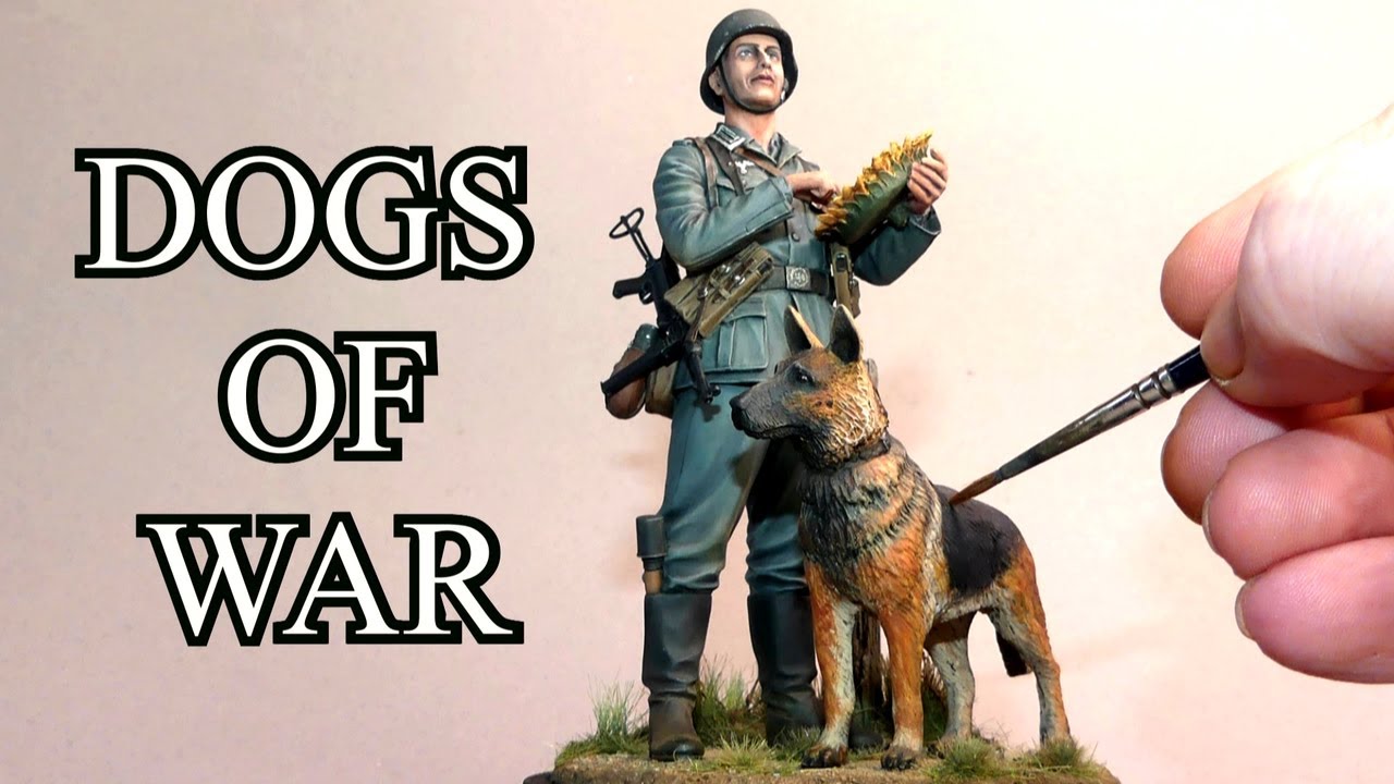 Lost in Kalmykia 1942 - Painting 1/16 Scale german NCO with messenger dog