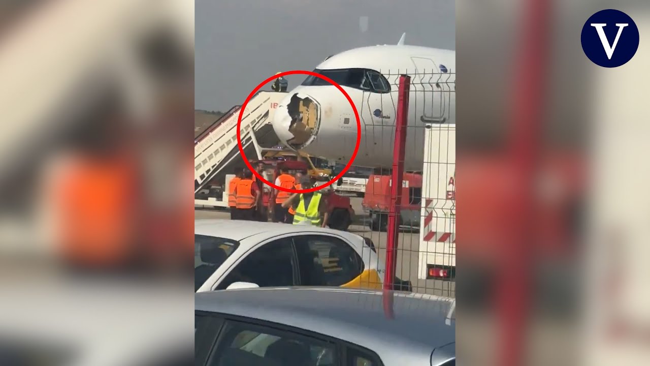 Un avión choca contra un ave de gran tamaño y aterriza de emergencia en Barajas