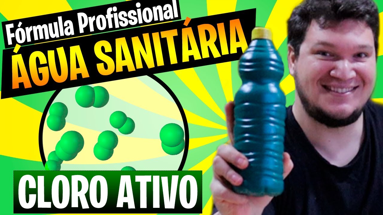 CLORO ATIVO: ÁGUA SANITÁRIA MELHOR QUE AS DO MERCADO - Faça em casa