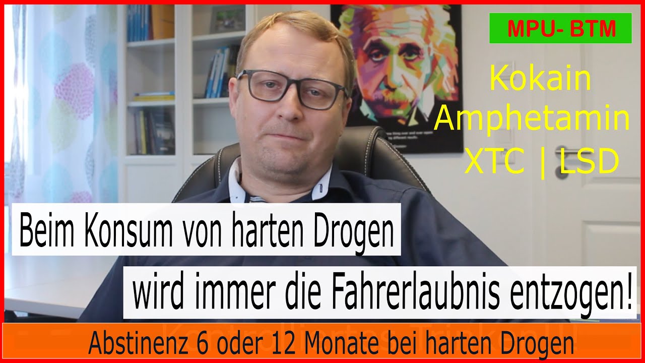 MPU Vorbereitung! Kokain, Speed, XTC, LSD Führerscheinentzug!