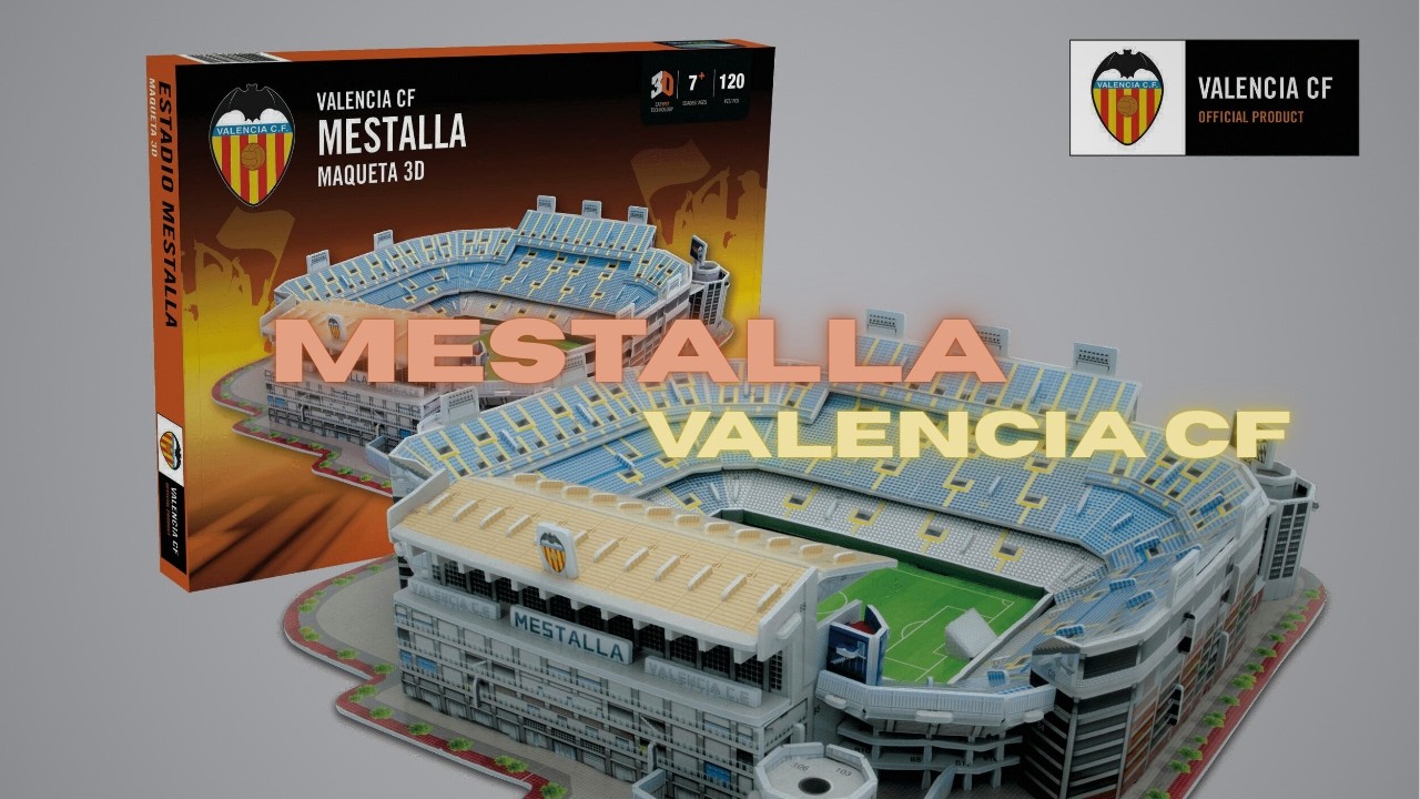 Puzzle 3D Mestalla: Lo Montamos Paso a Paso y Te Enseñamos el Resultado Final (Valencia CF) 🏟️🧩🦇