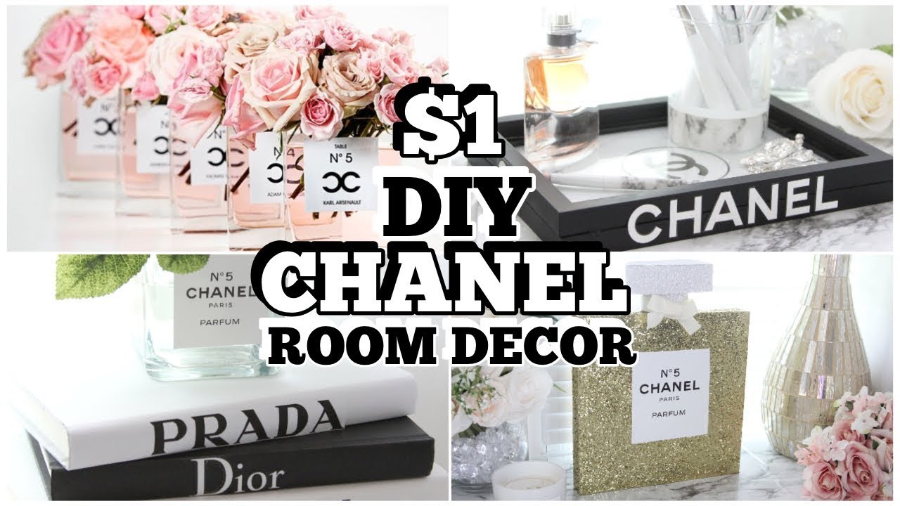 $1 CHANEL DOLLAR TREE 4 DIY HACKS ROOM DECOR
