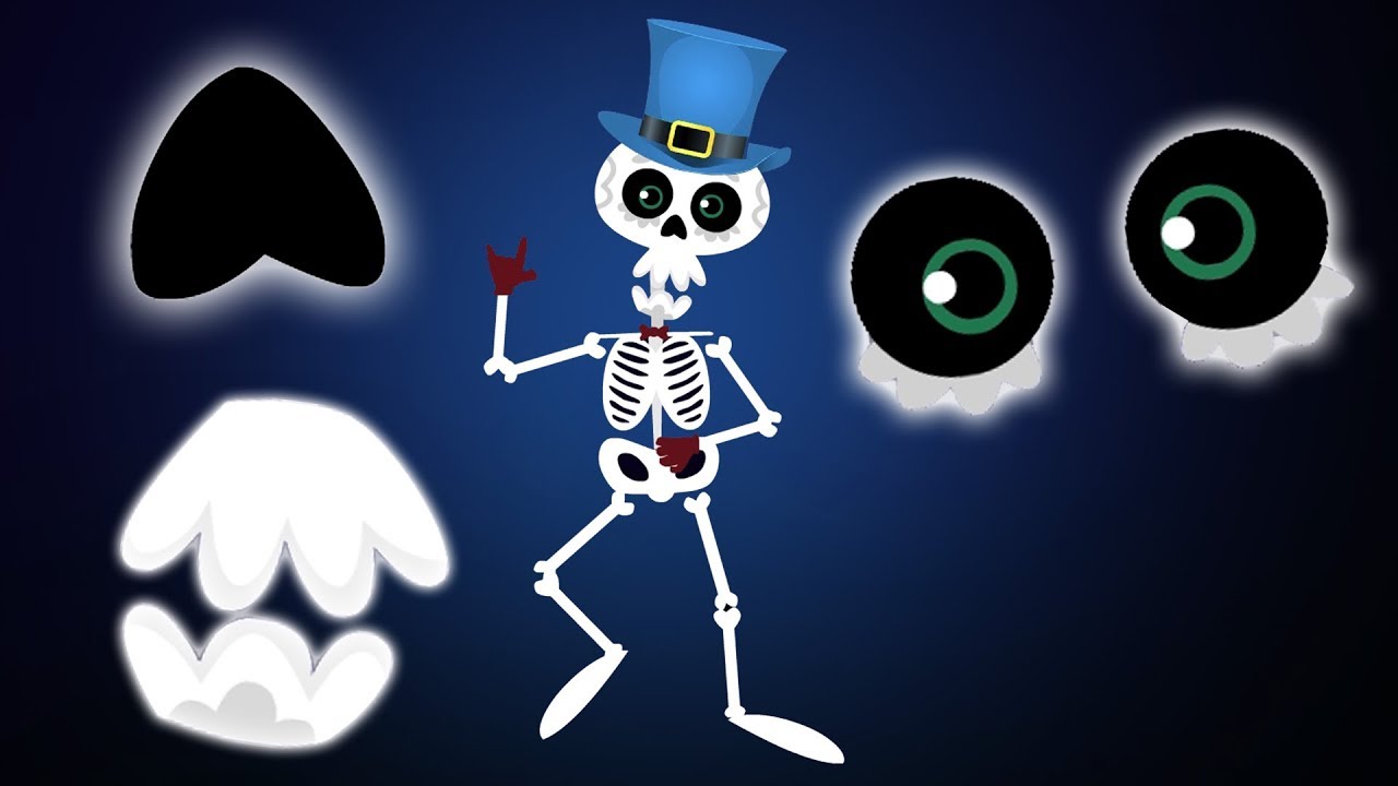 O Jogo dos Rostos dos Esqueletos de HALLOWEEN | Músicas Divertidas | Casa Teehee