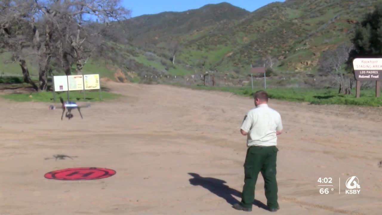 Drones used to assess storm damage in Los Padres National Forest