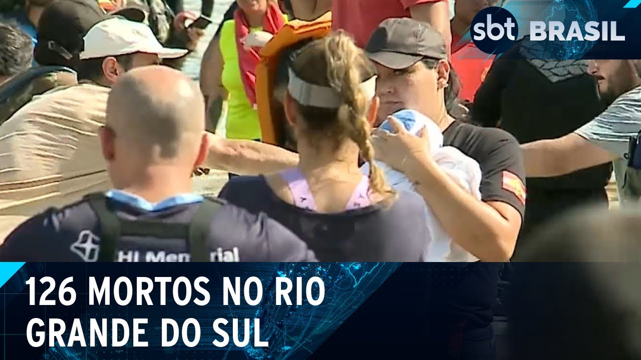 Sobe para 126 o número de mortos no Rio Grande do Sul | SBT Brasil (10/05/24)