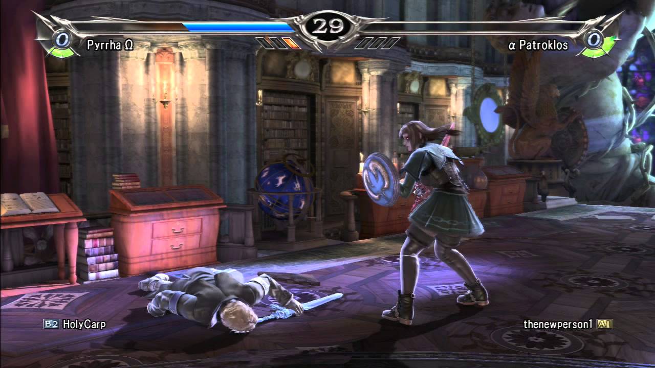 Alpha Patroklos vs Pyrrha Omega (HolyCarp) [Soul Calibur V Player Match]