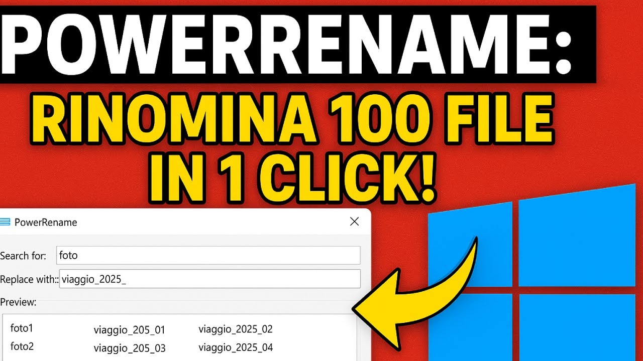 📁🔥 POWERRENAME: RINOMINA 100 FILE IN 1 CLICK! (Windows 10/11)