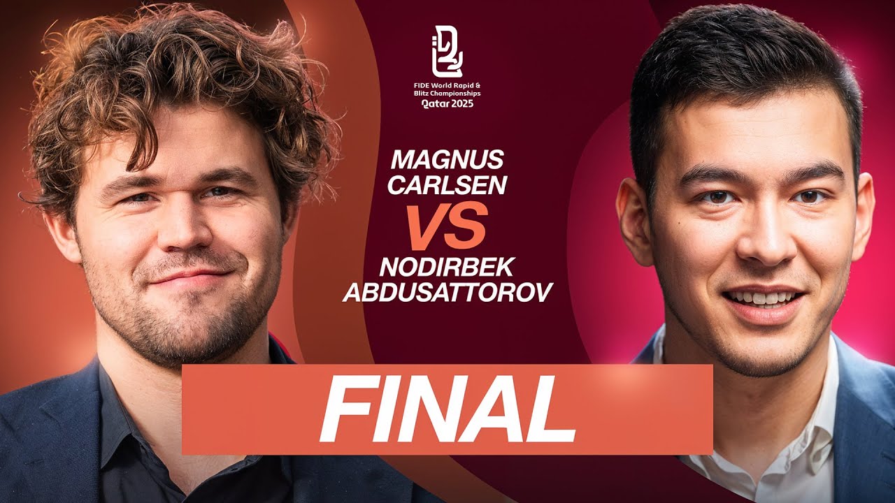 Final : Nodirbek Abdusattorov vs Magnus Carlsen - FIDE Butunjahon BLITZ chempionati