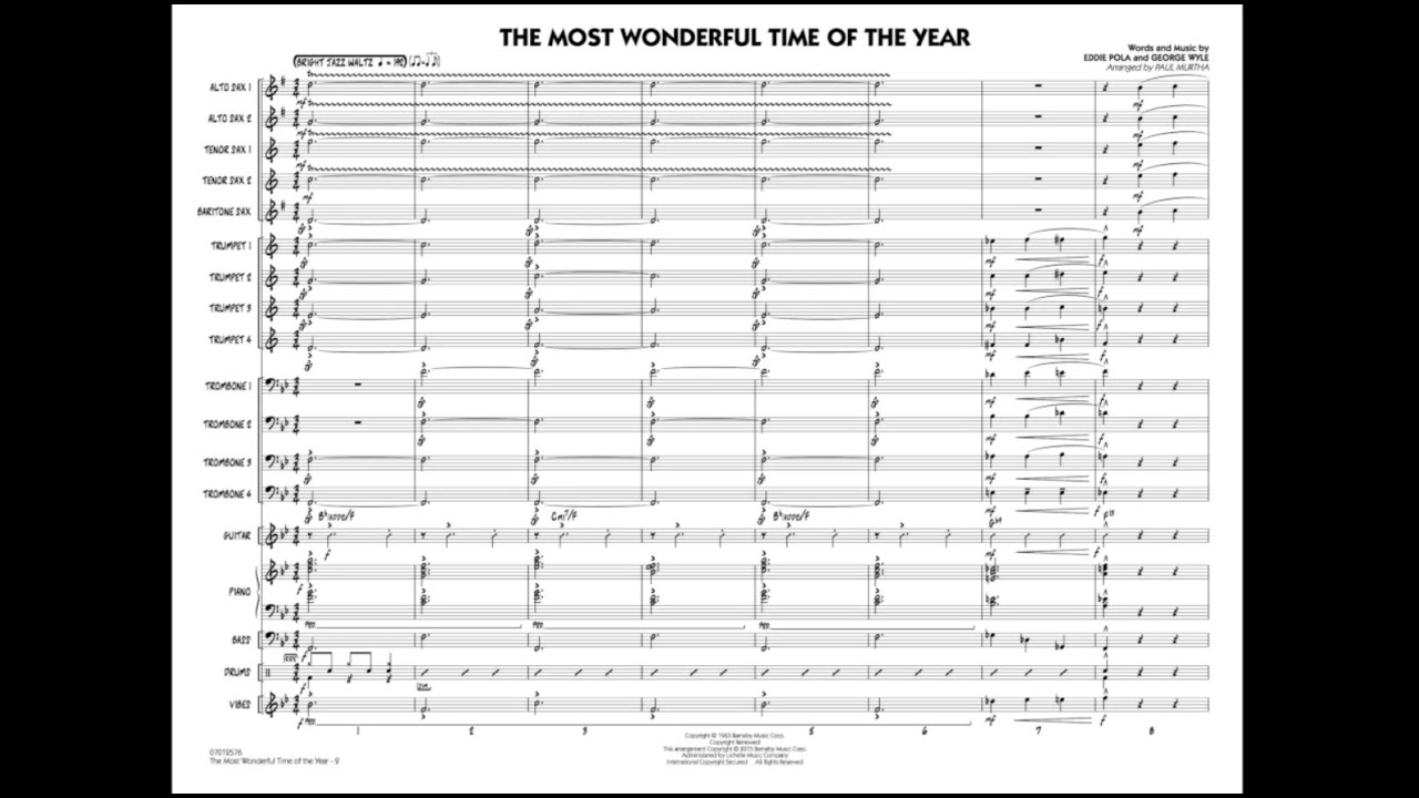 The Most Wonderful Time of the Year arr. Paul Murtha