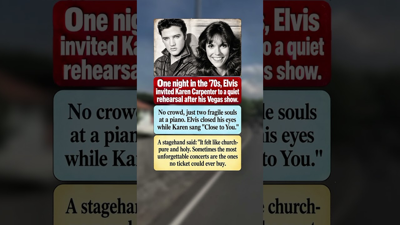 Elvis Presley Invited Karen Carpenter to a Private Performance&mdash;No Crowd, No Cameras #shorts