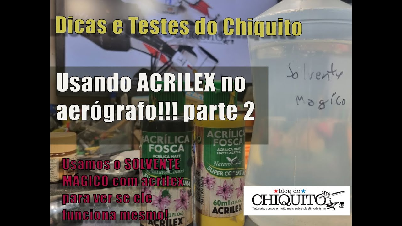 Acrilex no aerógrafo PARTE2! Testamos na prática o solvente milagroso!