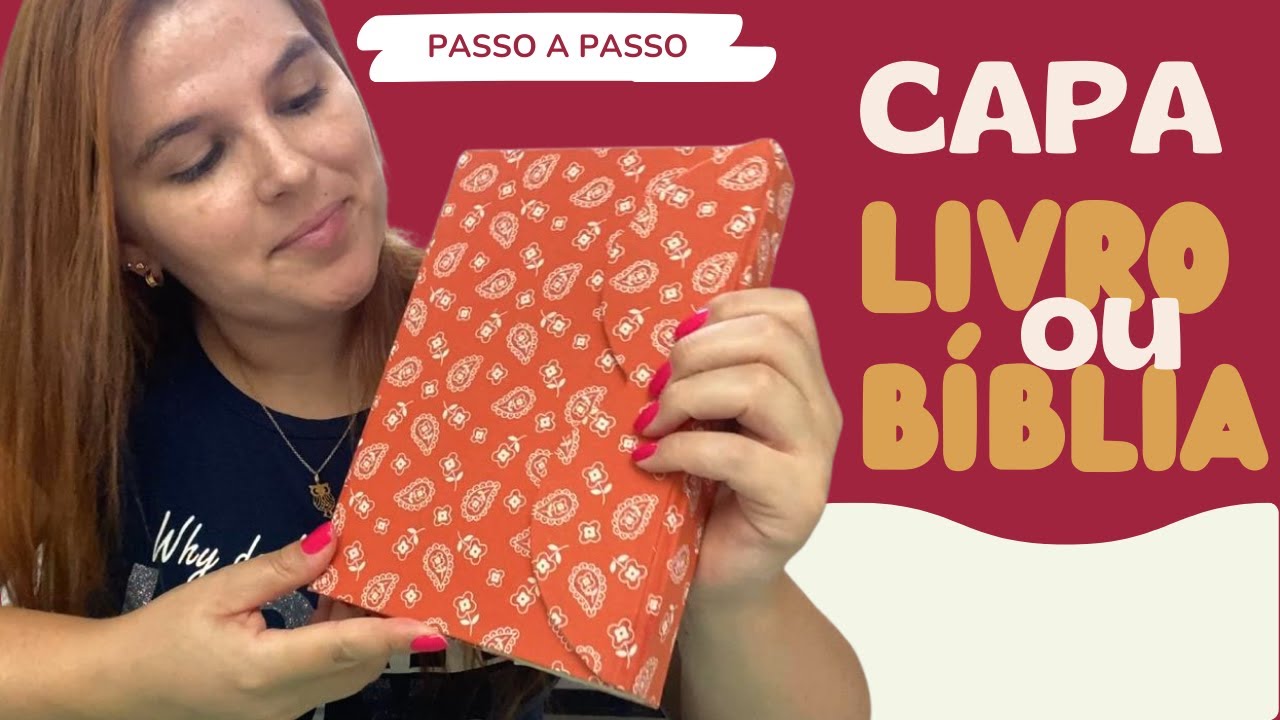Cartonagem Passo a Passo Como fazer capa para Bíblia livro em tecido Encadernacao