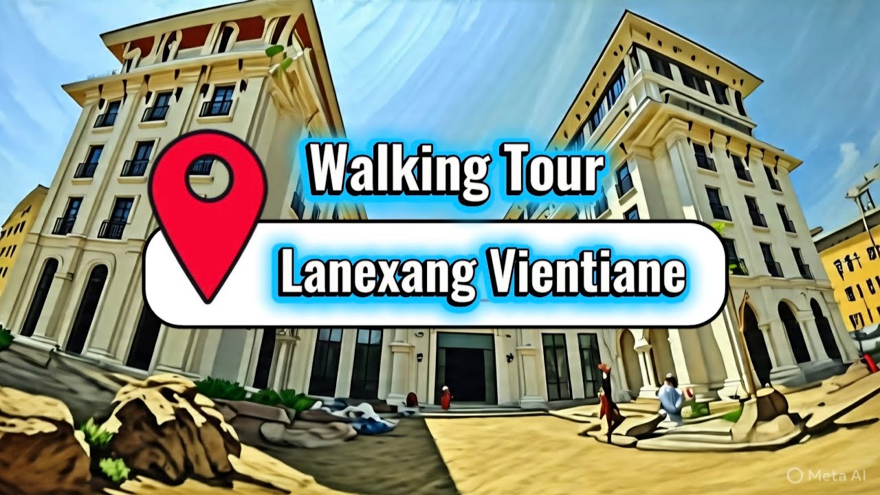 Exploring Vientiane: Scenic Route from Khouvieng to Quai Fa Ngum Riverside || #walkingtour  4K