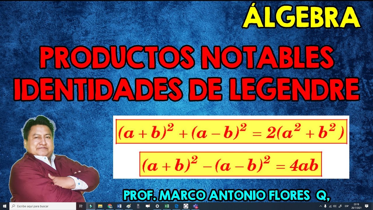 IDENTIDAD DE LEGENDRE | PRODUCTOS NOTABLES | CONCEPTOS - EJERCICIOS | ÁLGEBRA