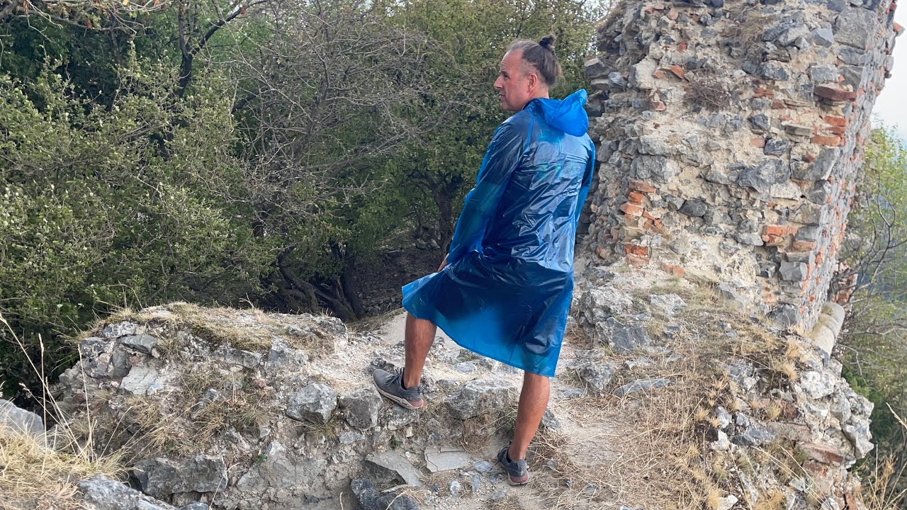 REGENPAAR-“CASTLE WALK”    BLUE PVC RAINCOAT