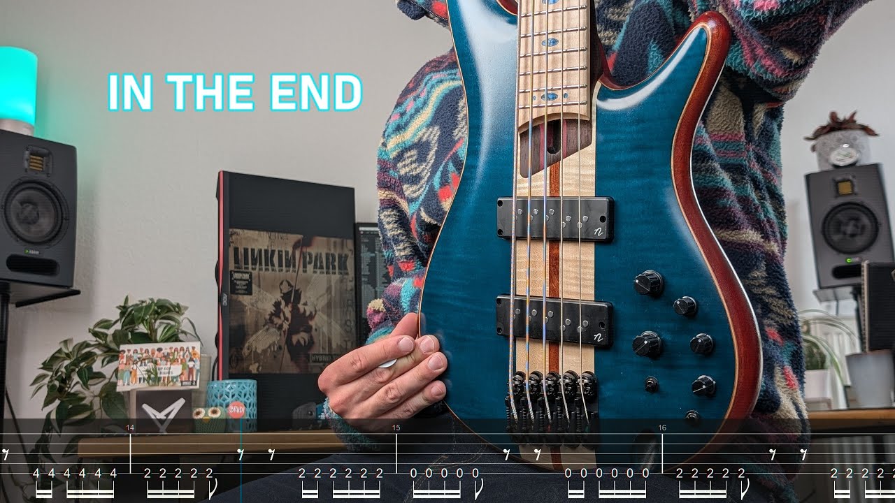 Linkin Park - In The End (Bass Cover With TAB And LYRICS)