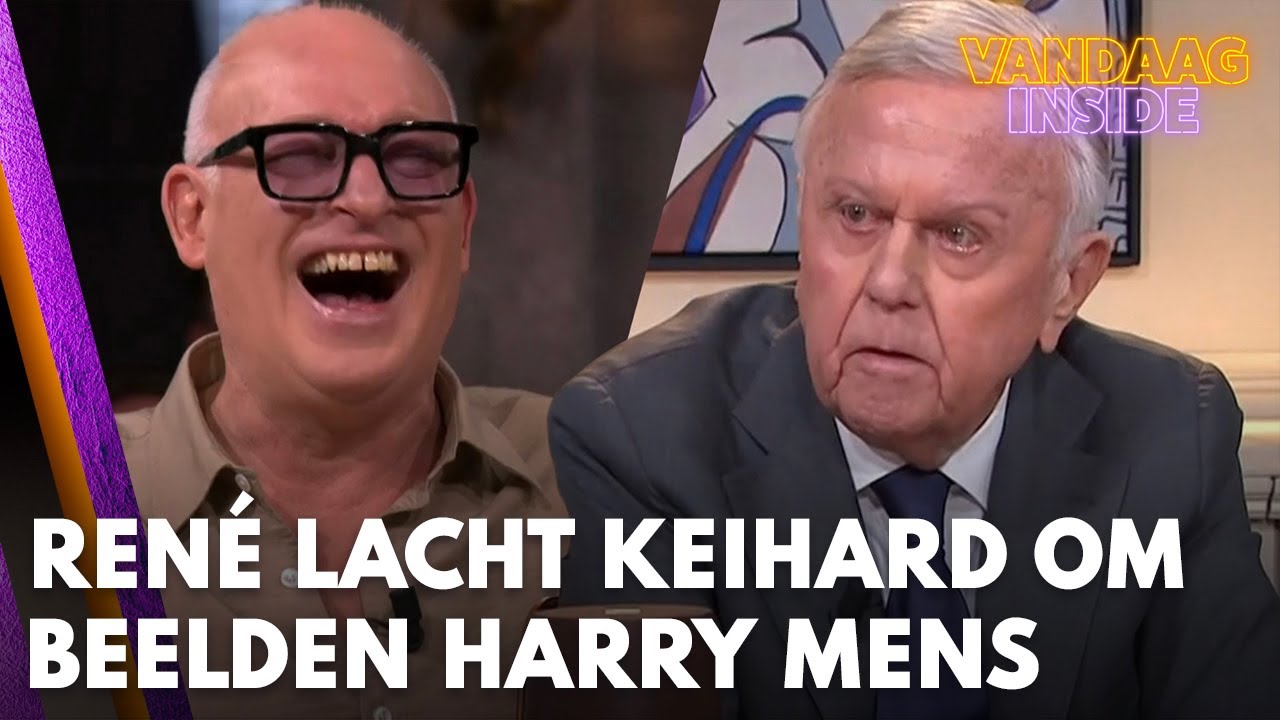 René lacht keihard om beelden Harry Mens: 'Hij was het even kwijt!' | VANDAAG INSIDE