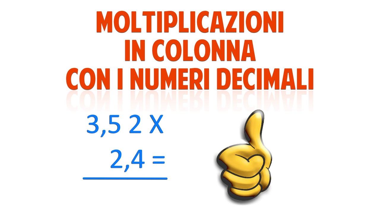 Moltiplicazioni con i numeri decimali - videolezione di matematica