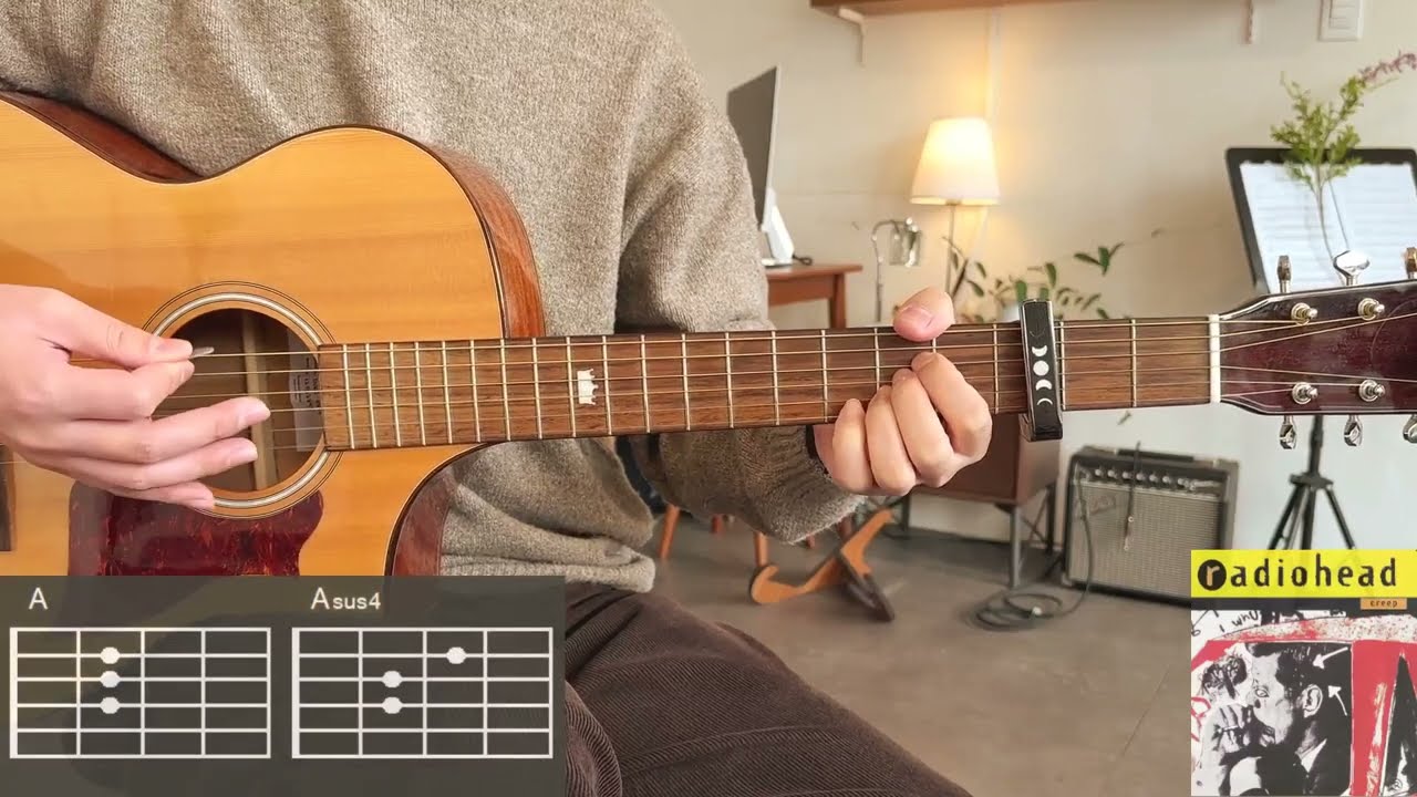 [꿈의기타] Radiohead - Creep (Acoustic) Guitar Cover 기타 커버 TAB Chords 타브 코드 기타 악보