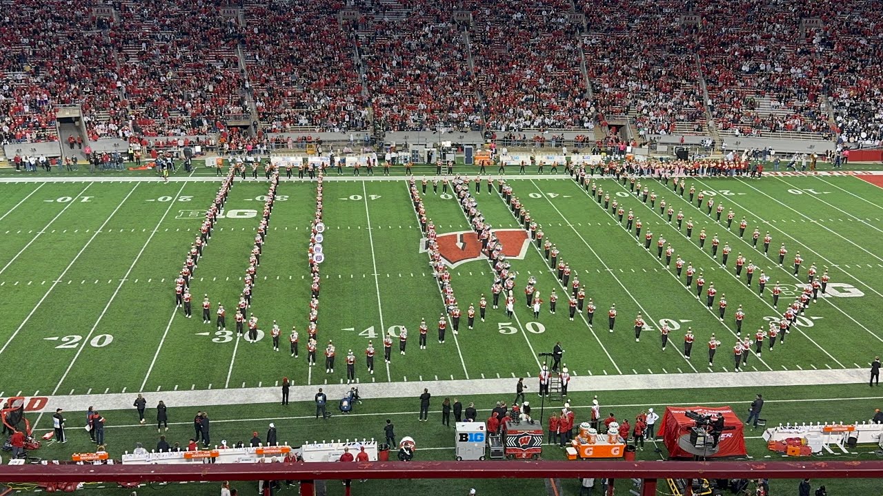 University of Wisconsin Marching Band: Run-On and Pregame: 10/26/24