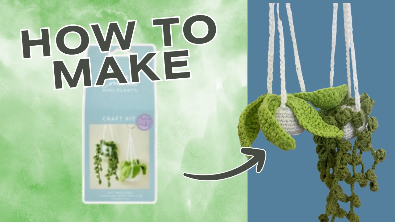 Kmart hanging plants mini diy crochet kit - how to make #kmartaustralia #crochetforbeginners