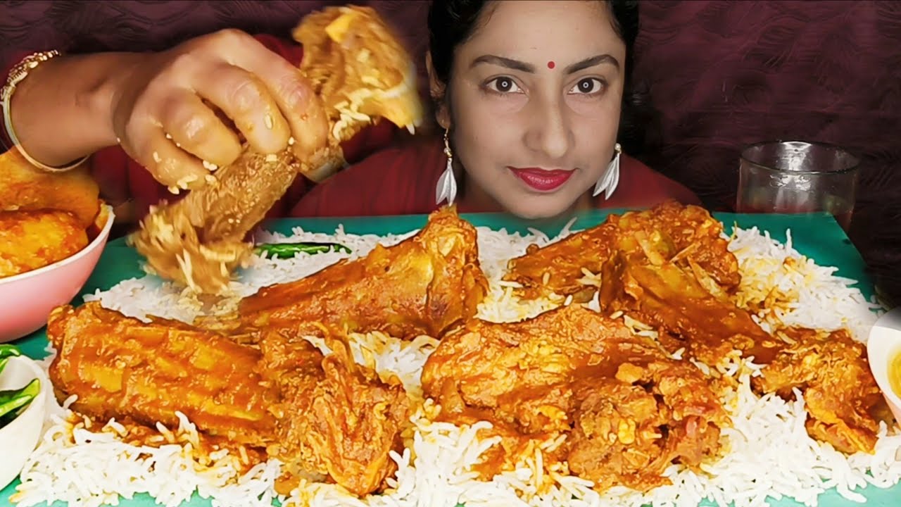 (Uncut) BIG SIZE SPICY🔥MUTTON KOSHA BASMATI RICE🌶️Huge Lunch Mutton Rice Eating Indian Mukbang ASMR