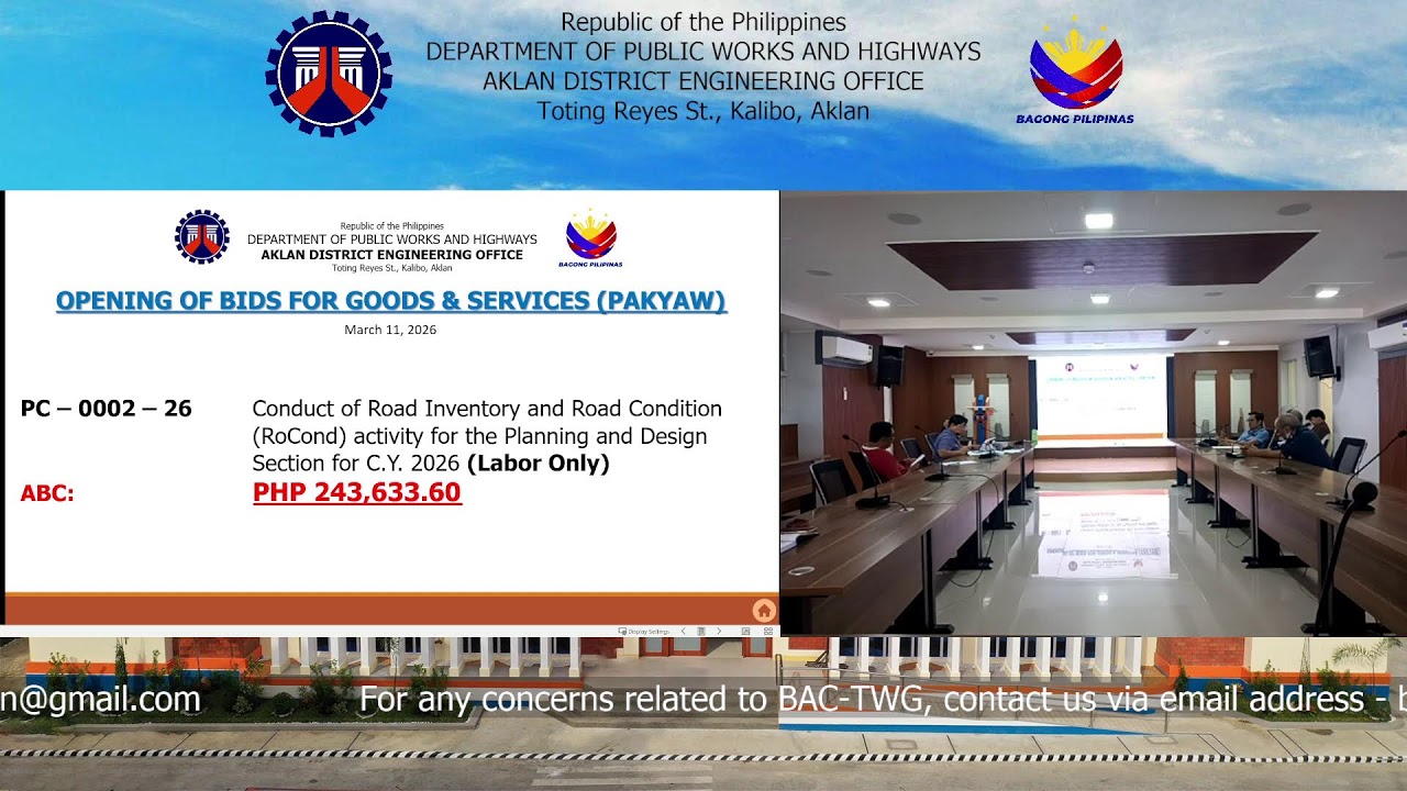 Procurement Livestream for Aklan DEO on  March 11,  2026
