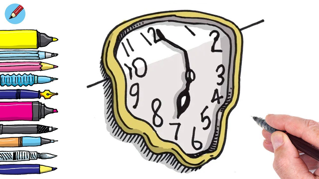 How to Draw a Melting Clock Real Easy - Spoken Tutorial