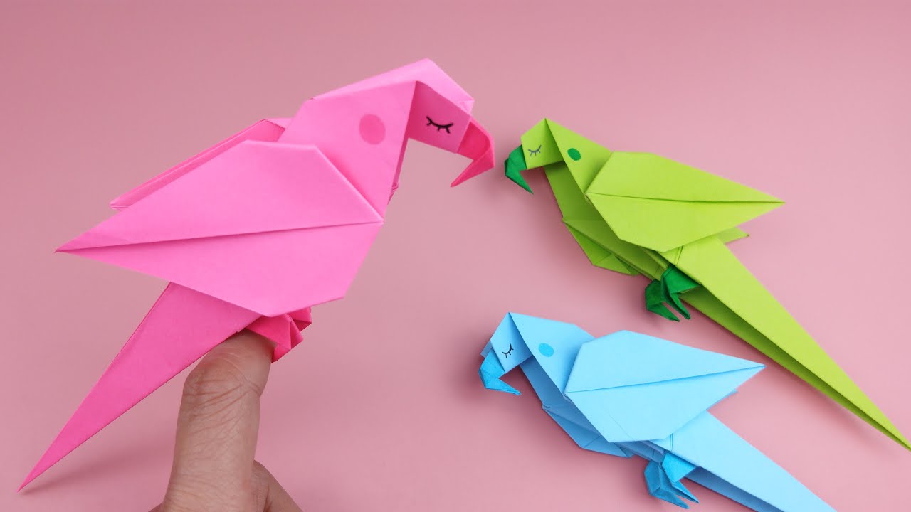摺紙鸚鵡| Origami Parrot