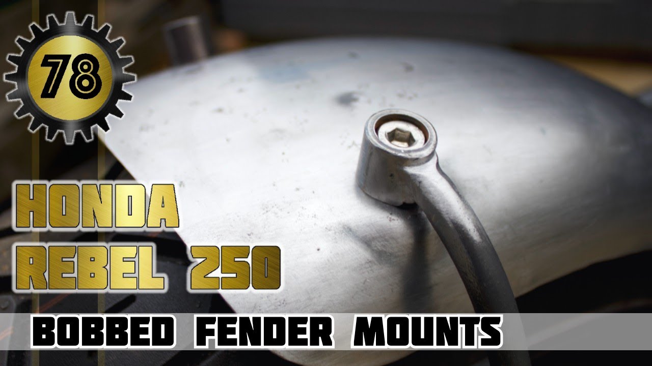 Honda Rebel 250 Bobber Build Bobbed Fender Mounts Part 12