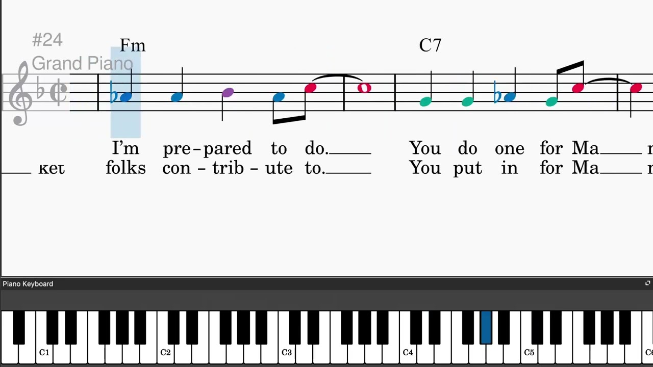 When You're Good To Mama by Kander & Ebb - Easy piano tutorials with leadsheet and chords