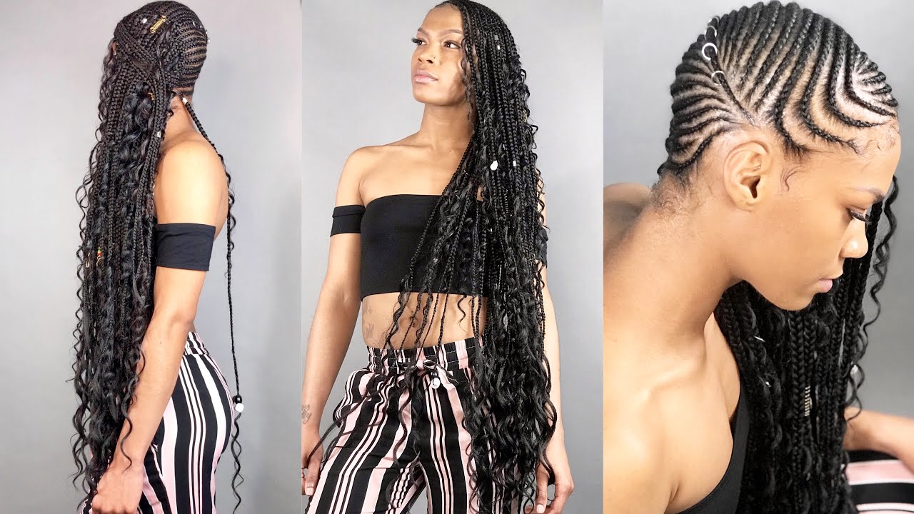 Let’s Get Creative | Lemonade Braids with curls