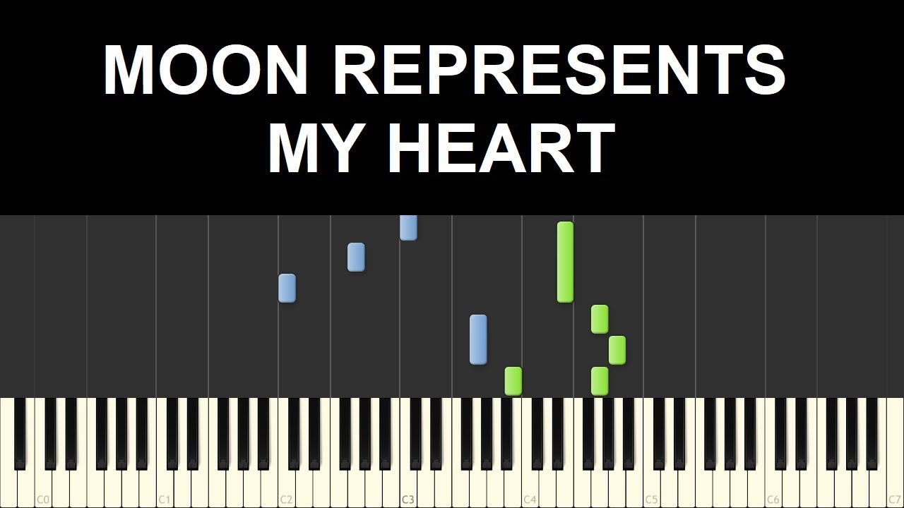 ♪ Easy Piano Tutorial: The Moon Represents My Heart