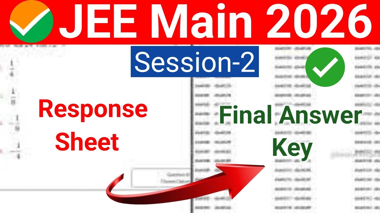 Jee 2026 april session response sheet & final answer Key Released | #jee2026latest #jeeresult2026