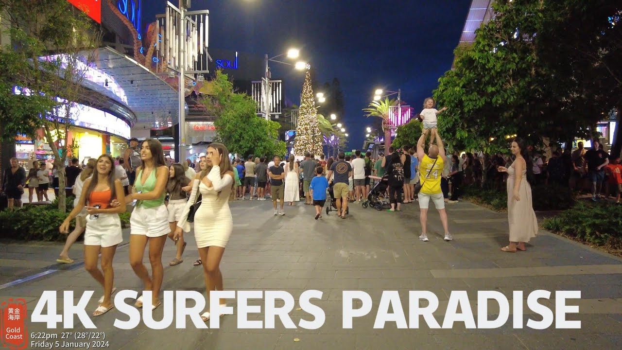 [4k] Explore Surfers Paradise First Friday 2024 | Surfers Paradise | Gold Coast | QLD | Australia