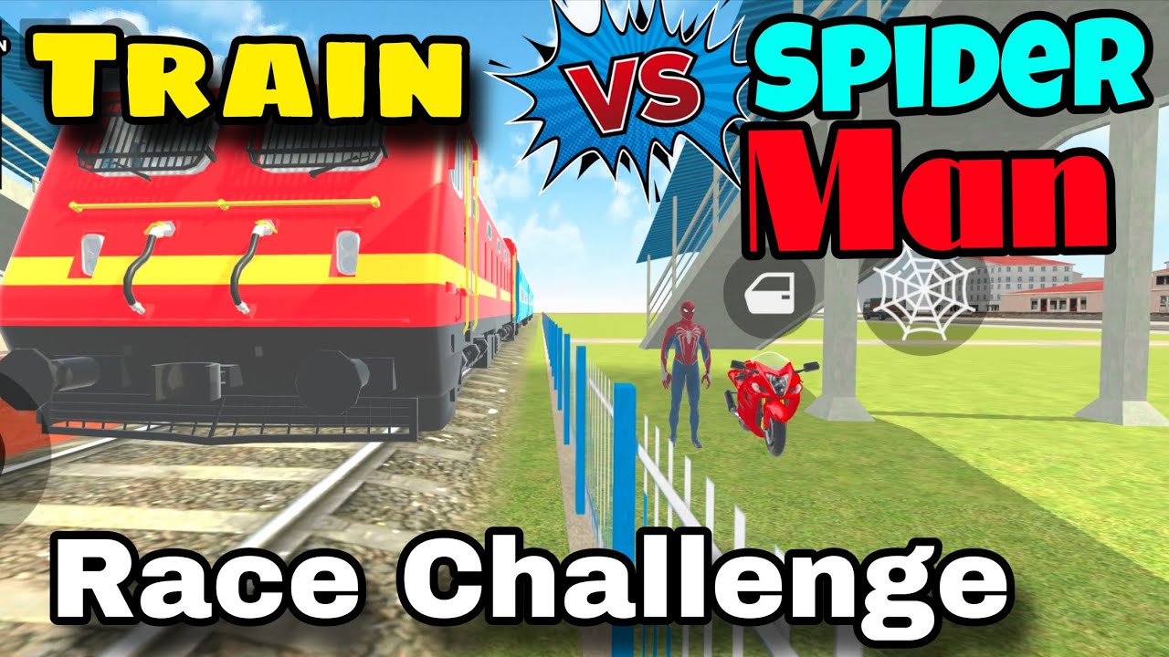 Train VS Spiderman 🕷️ Race Challenge in Indian Theft Aura Game 🎮