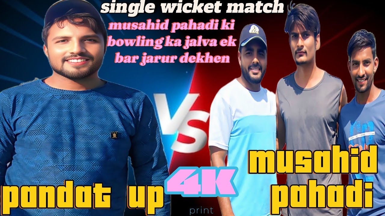 Single Wicket Cricket Match Pandat VS Pahhadi single wicket game today #pandit #pahhadi #pandat