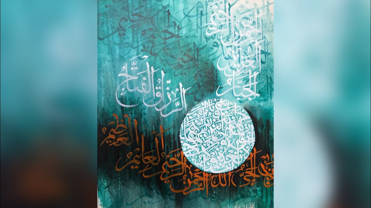 How To Create Modern Calligraphy Painting With Acrylic Paints (Final Part)