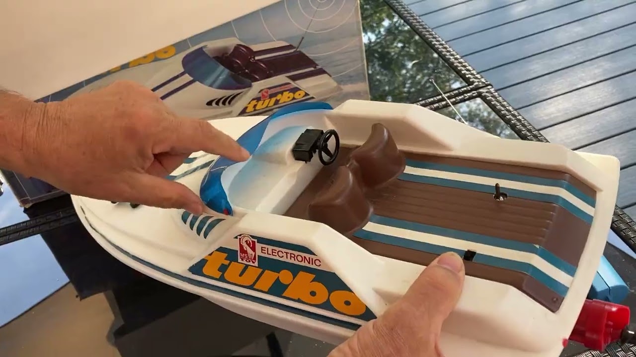 VINTAGE, ELECTRONIC. B/O, WIRELESS R/C TURBO BOAT FROM MICHAEL SEIDEL OF GERMANY IN BOX, WORKING!